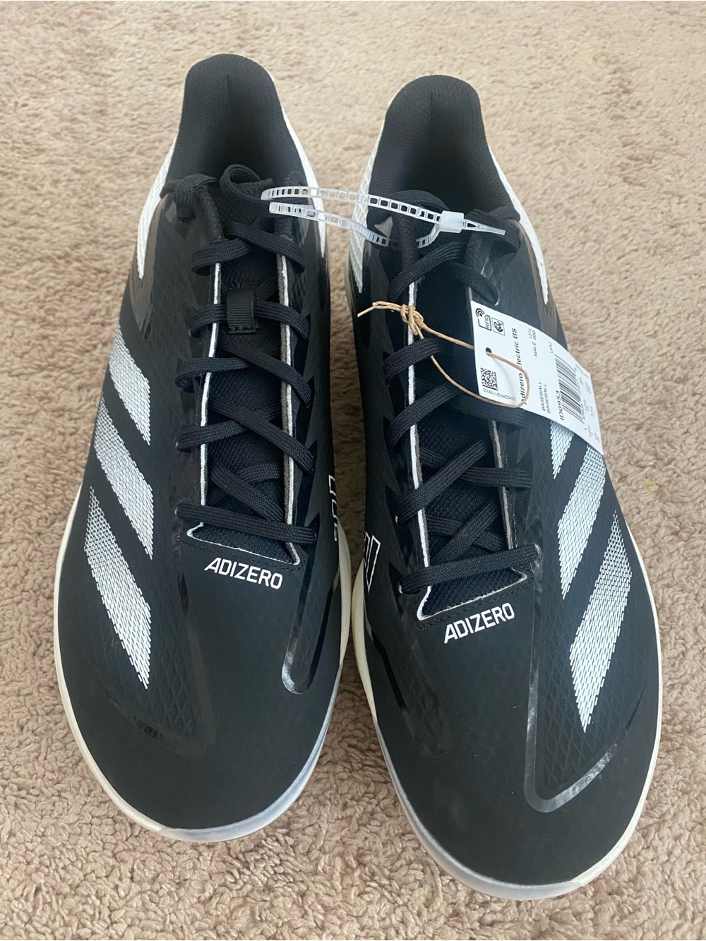 Adidas Adizero Electric TP Black/White Baseball Cleats